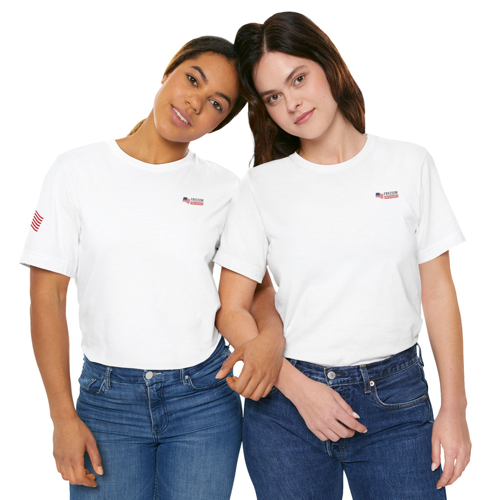 Freedom Uncensored Patriotic Short Sleeve Shirt with Sleve Flag