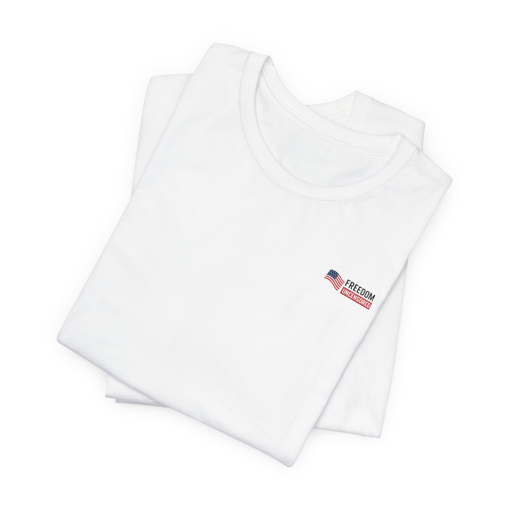 Freedom Uncensored Patriotic Short Sleeve Shirt with Sleve Flag