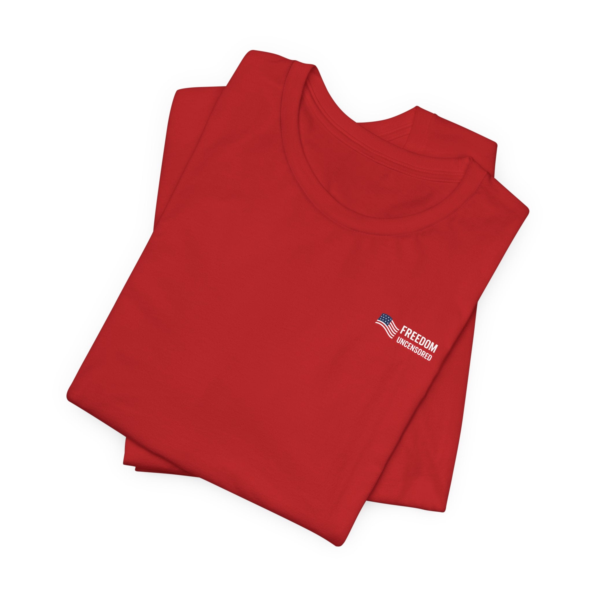 Freedom Uncensored Patriotic Short Sleeve Shirt with Sleve Flag