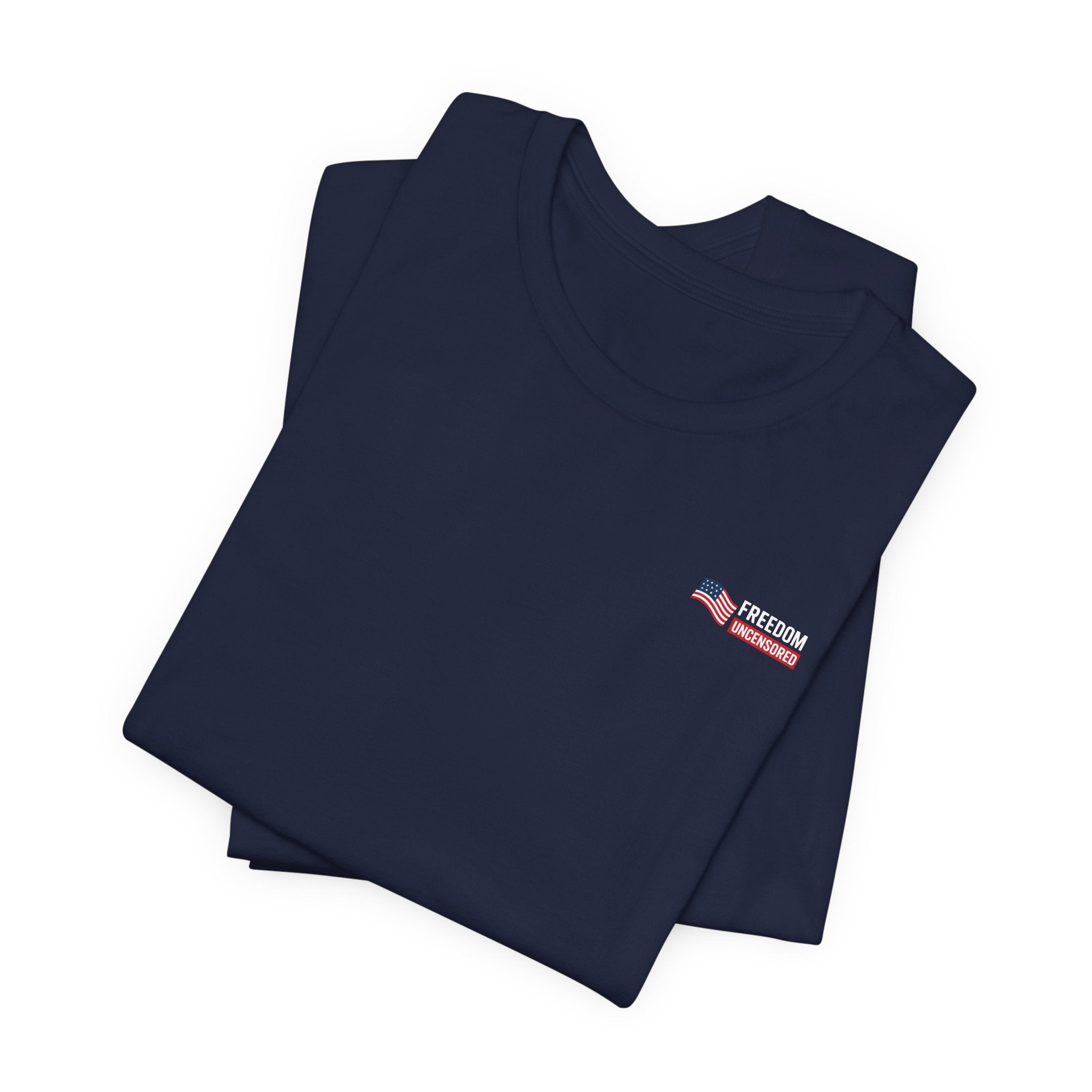 Freedom Uncensored Patriotic Short Sleeve Shirt with Sleve Flag