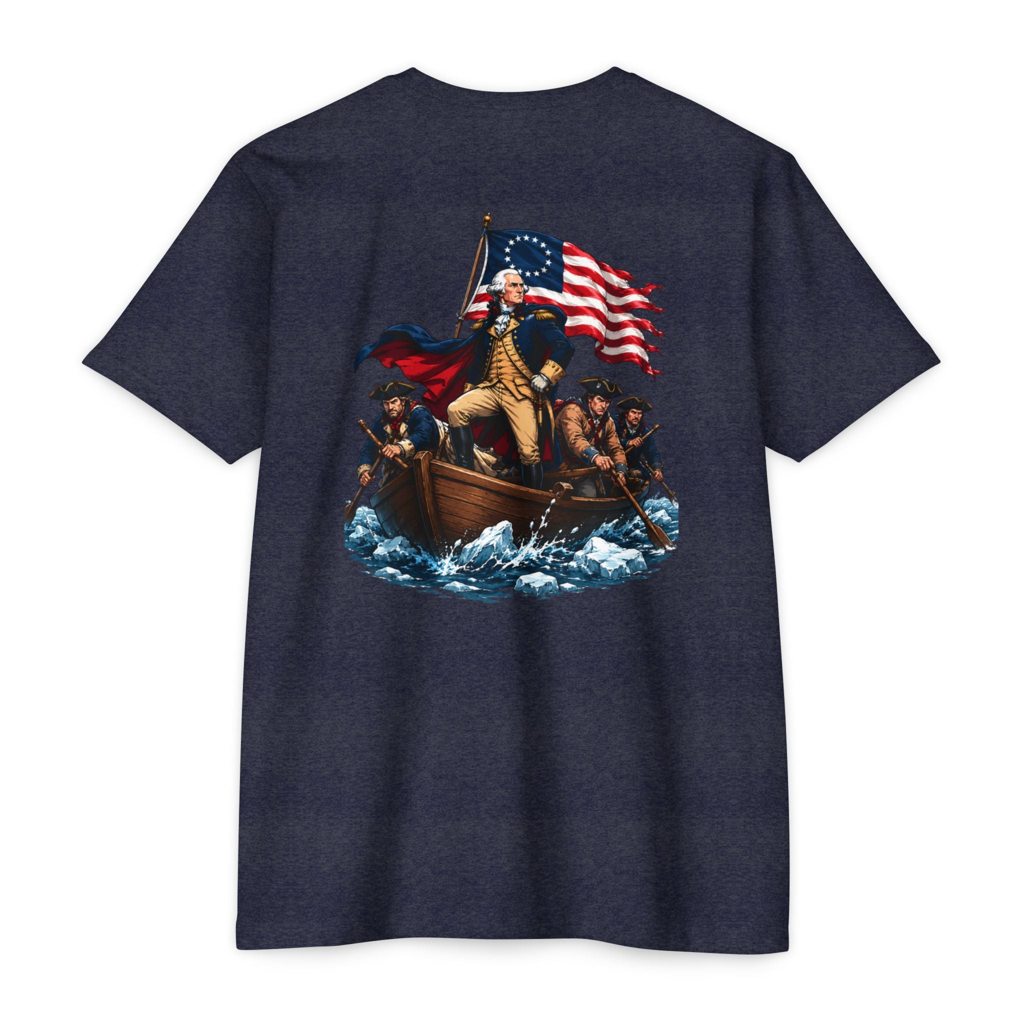 George Washington Crossing T‑Shirt — Patriotic American History Tee America 250th