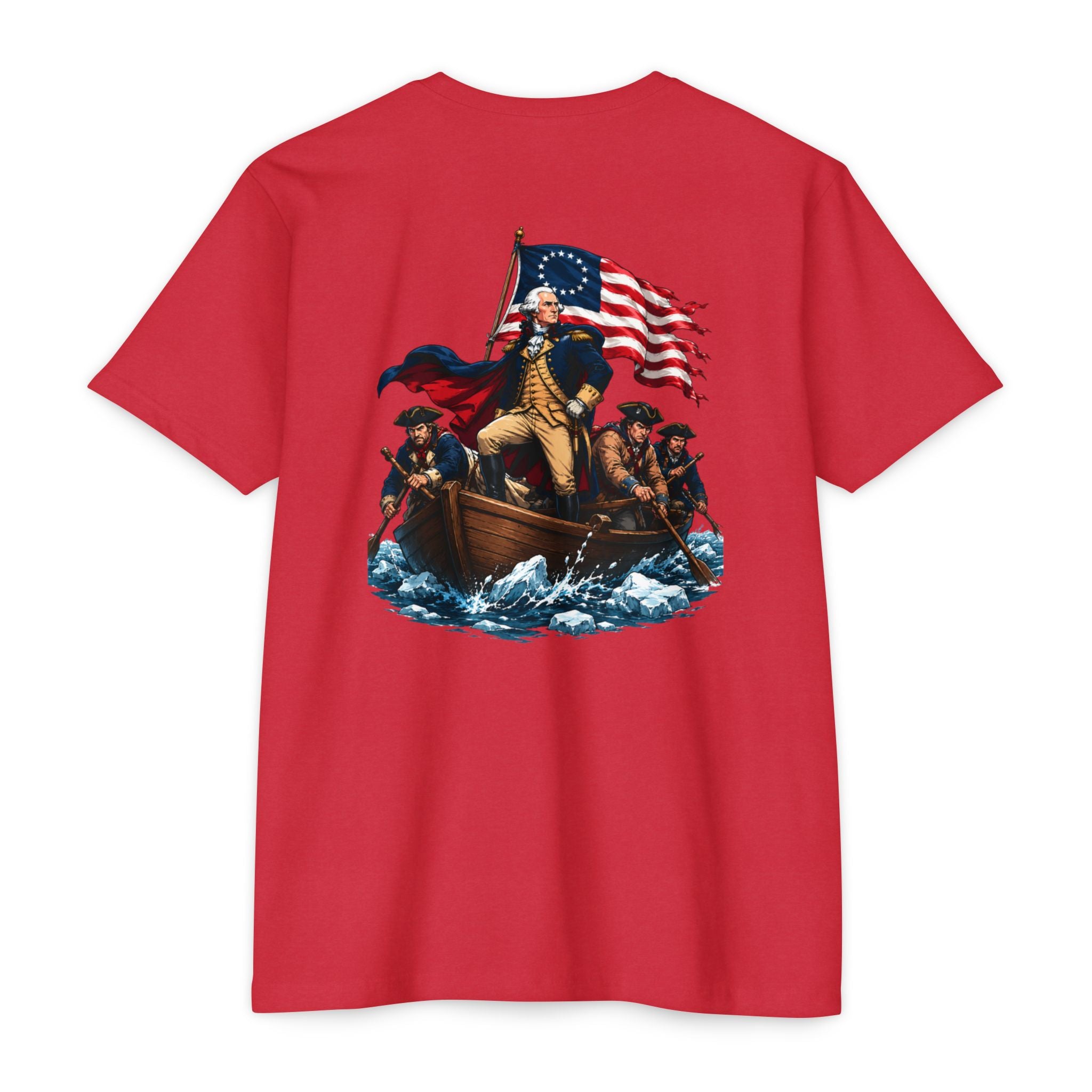 George Washington Crossing T‑Shirt — Patriotic American History Tee America 250th