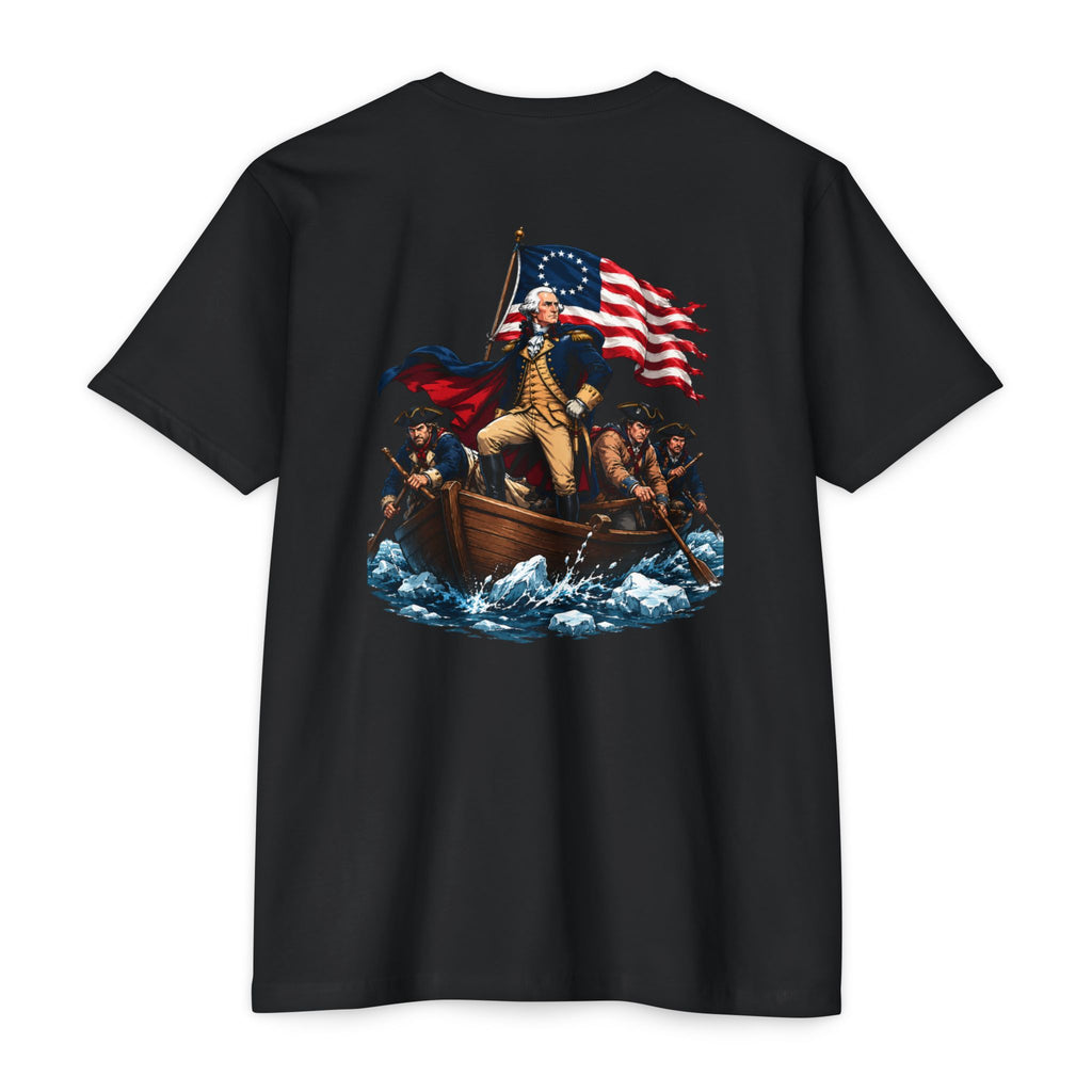 George Washington Crossing T‑Shirt — Patriotic American History Tee America 250th