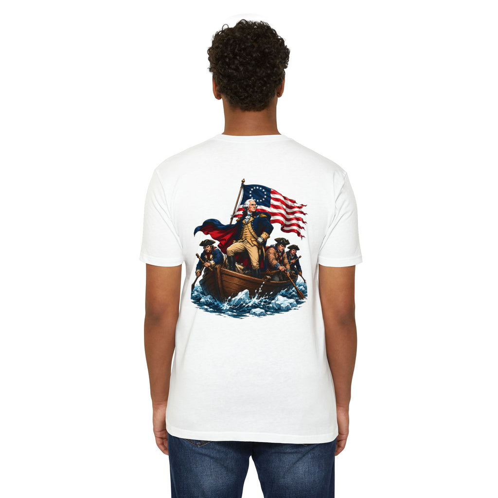 George Washington Crossing T‑Shirt — Patriotic American History Tee America 250th
