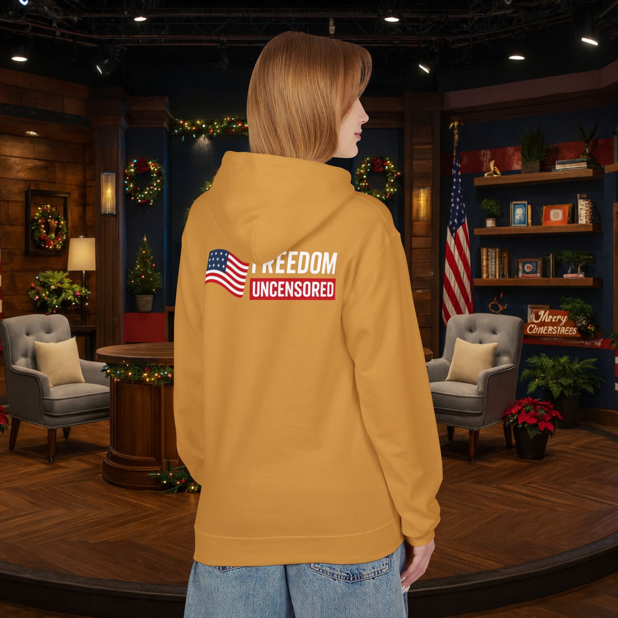Freedom Uncensored Hoodie With Back Logo Design