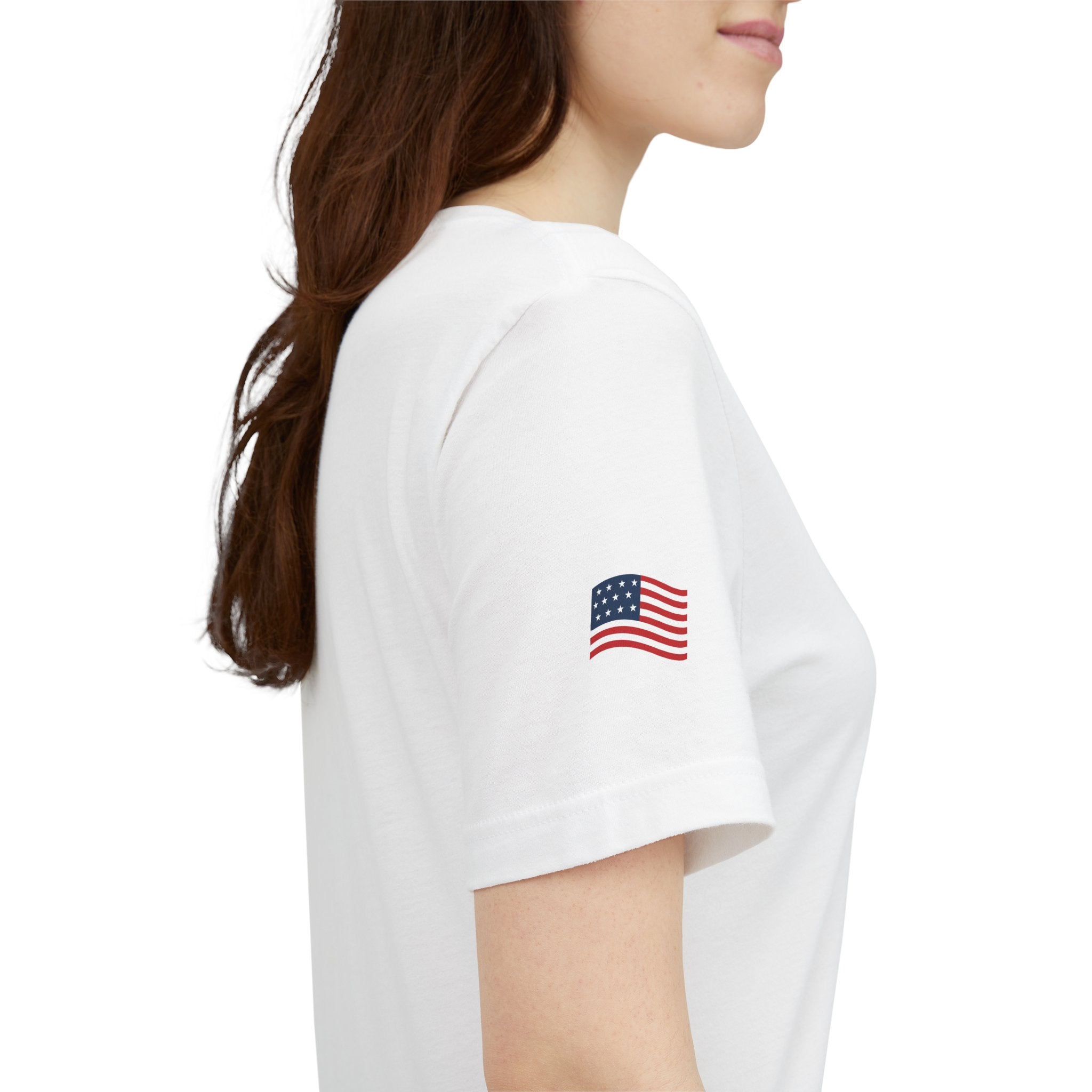 Freedom Uncensored Patriotic Short Sleeve Shirt with Sleve Flag