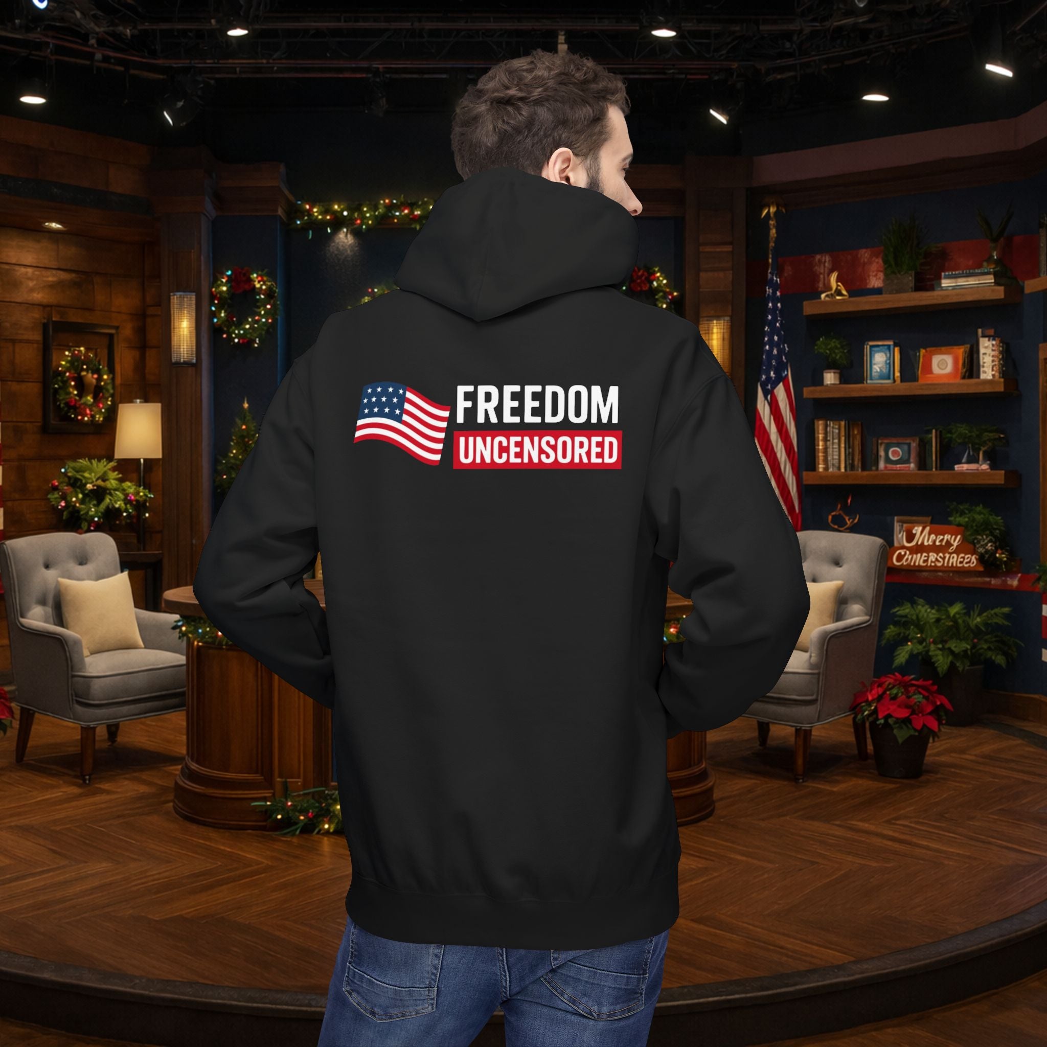Freedom Uncensored Hoodie With Back Logo Design