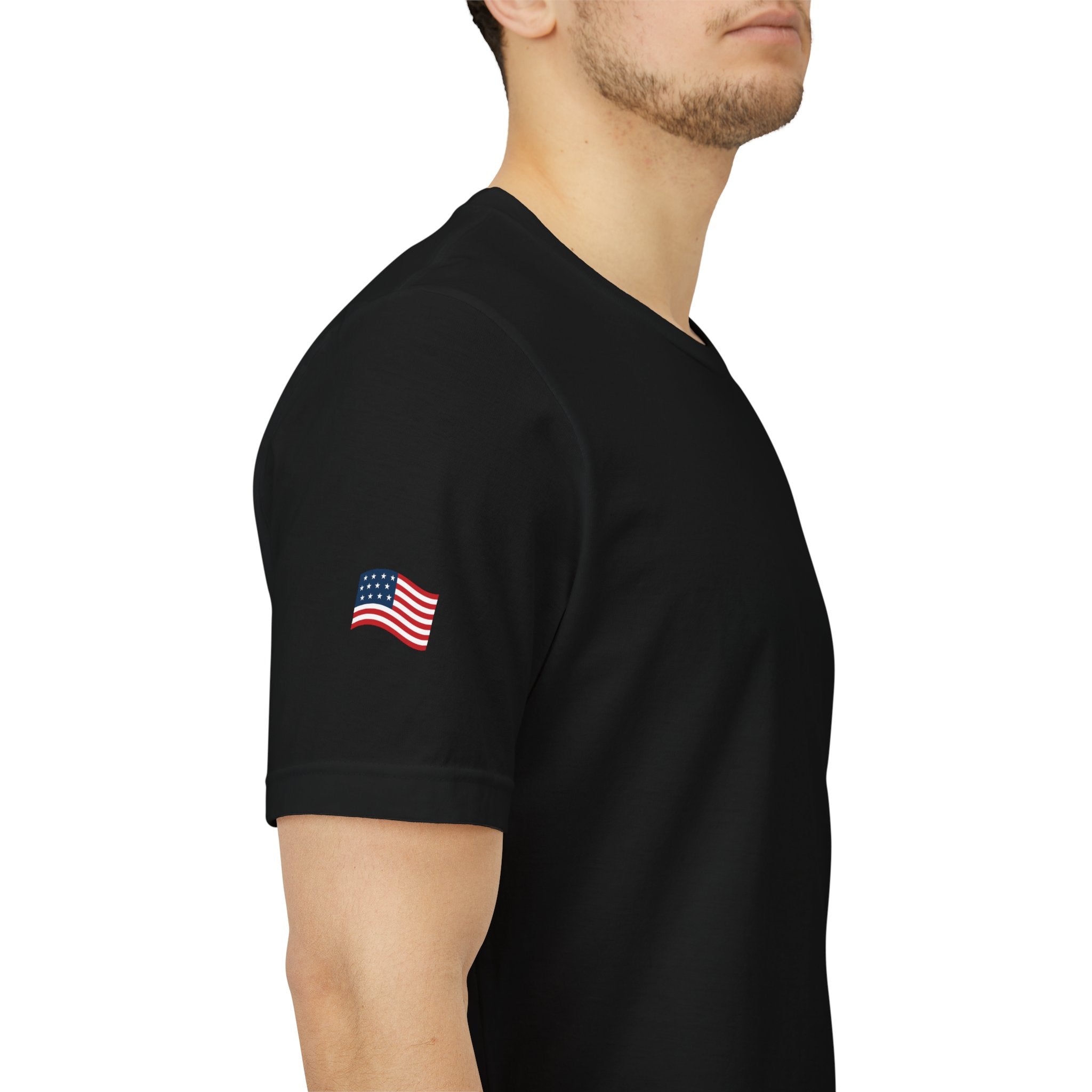 Freedom Uncensored Patriotic Short Sleeve Shirt with Sleve Flag