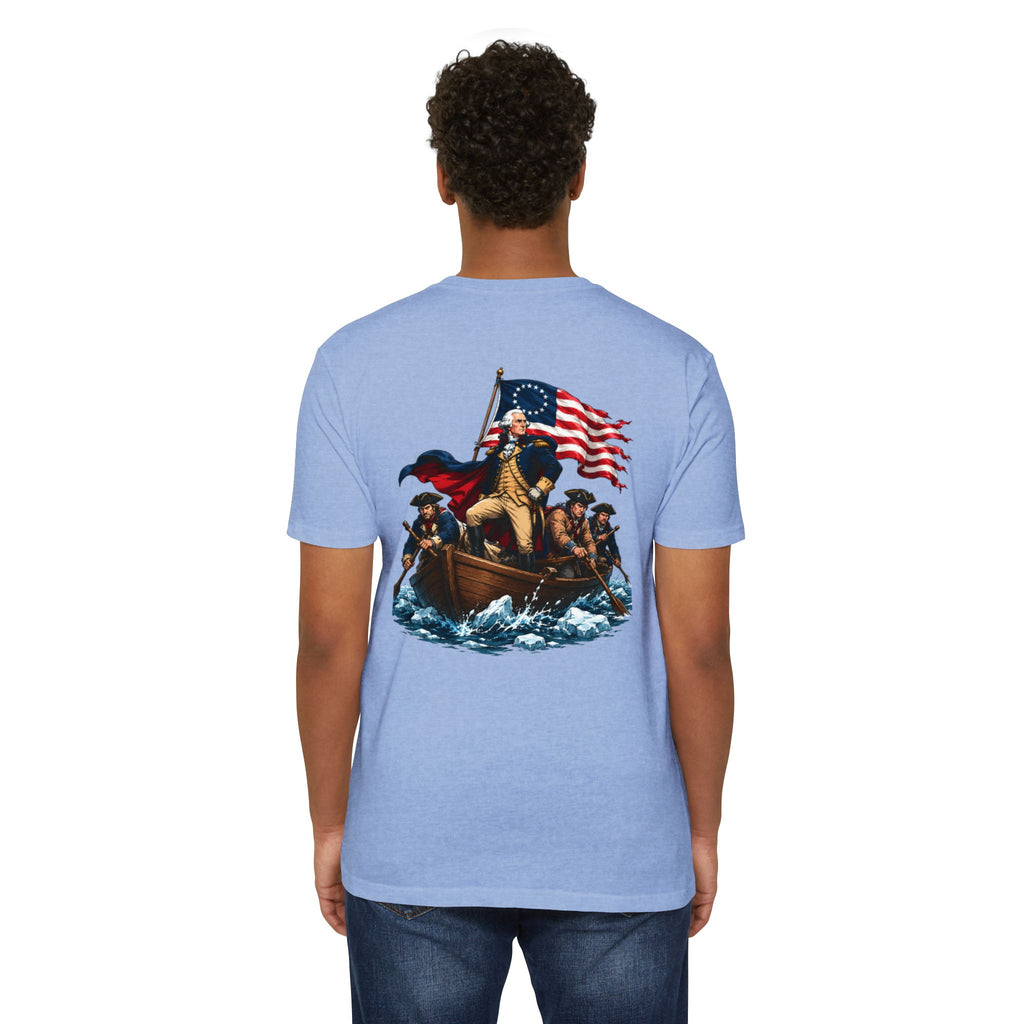 George Washington Crossing T‑Shirt — Patriotic American History Tee America 250th