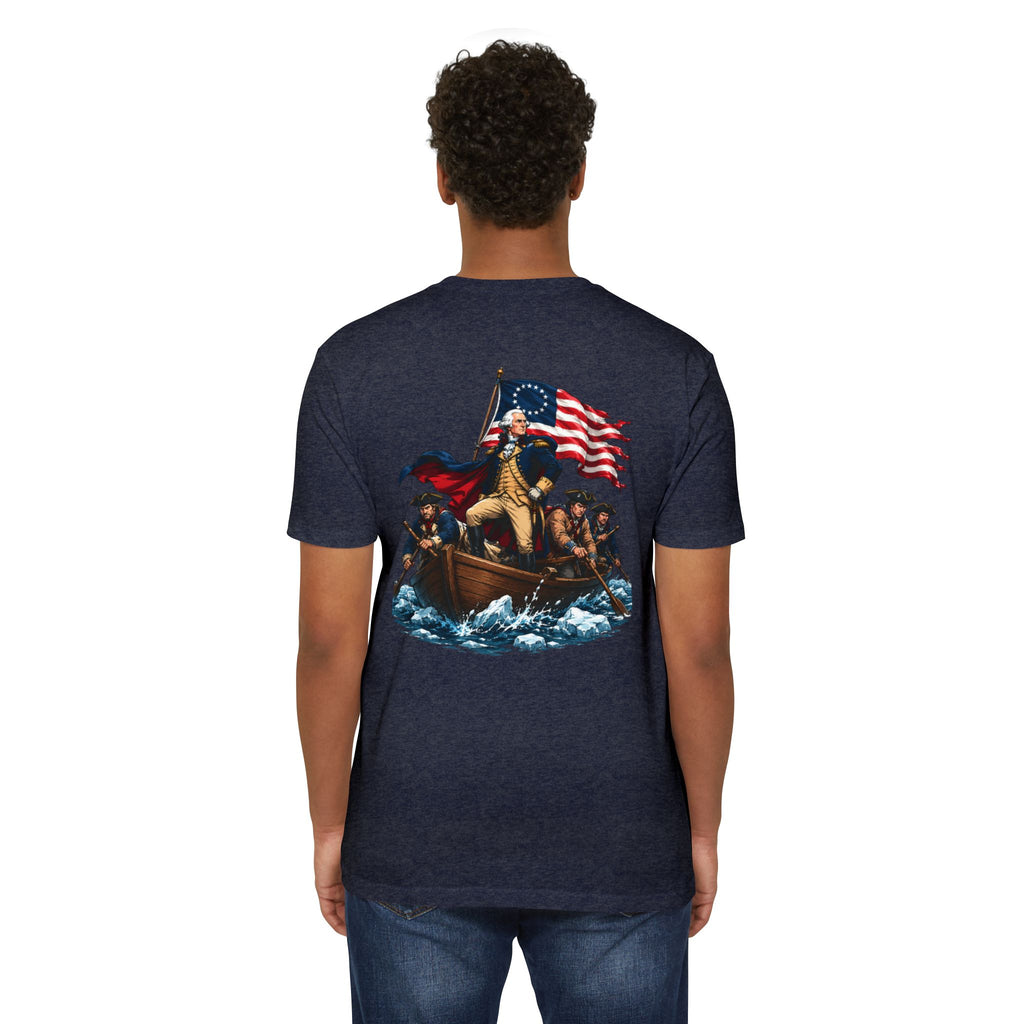 George Washington Crossing T‑Shirt — Patriotic American History Tee America 250th