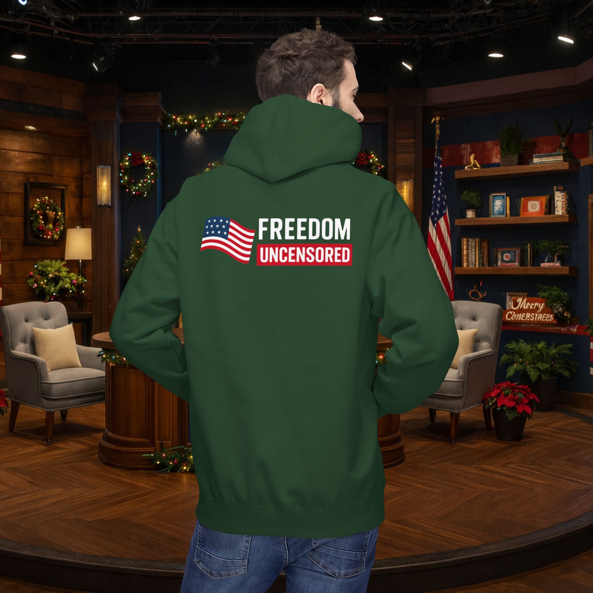 Freedom Uncensored Hoodie With Back Logo Design