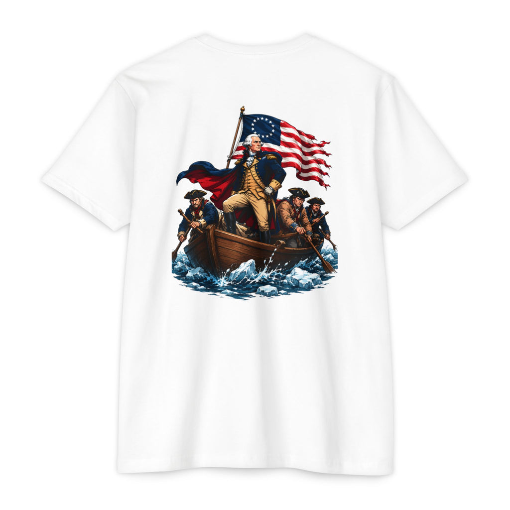 George Washington Crossing T‑Shirt — Patriotic American History Tee America 250th