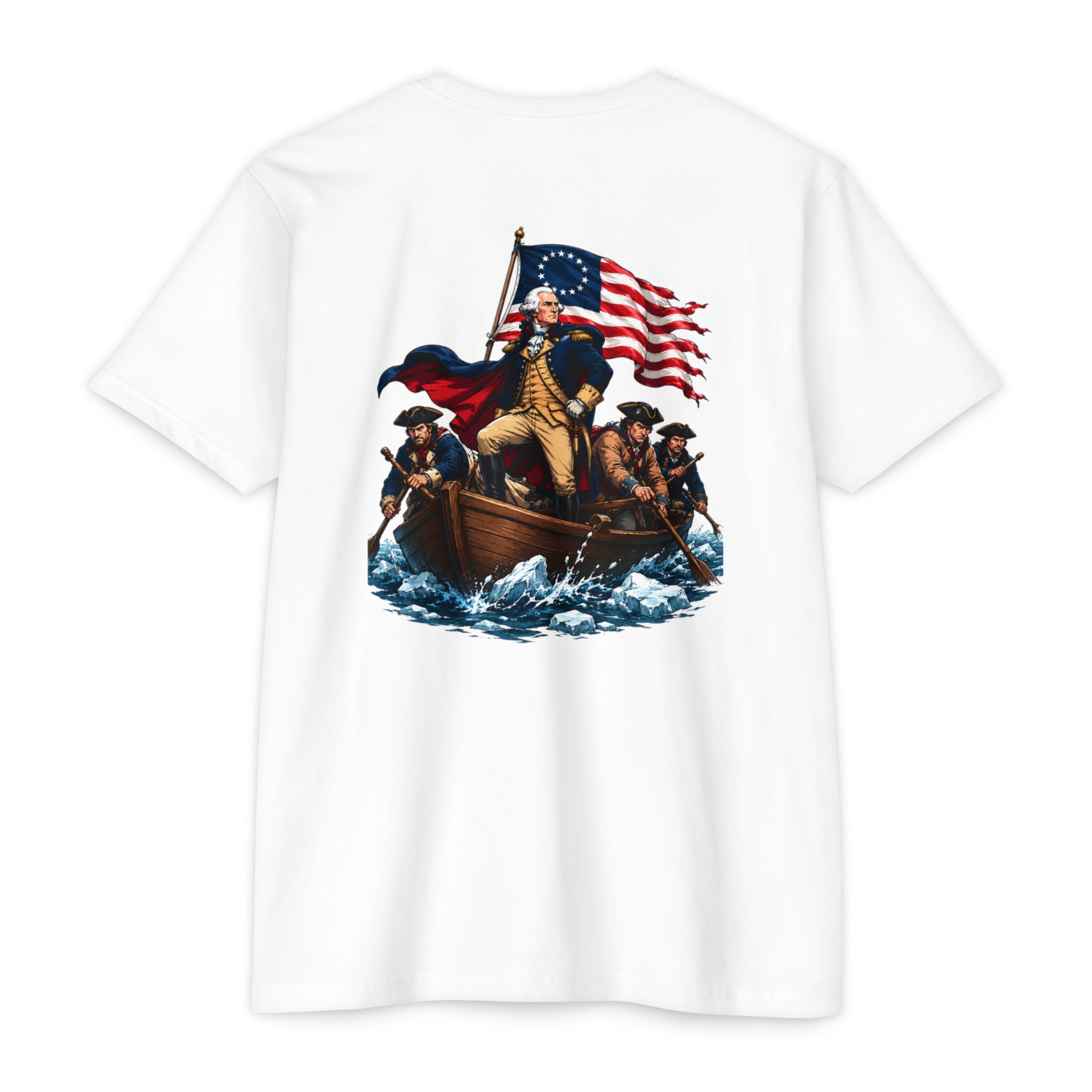 George Washington Crossing T‑Shirt — Patriotic American History Tee America 250th