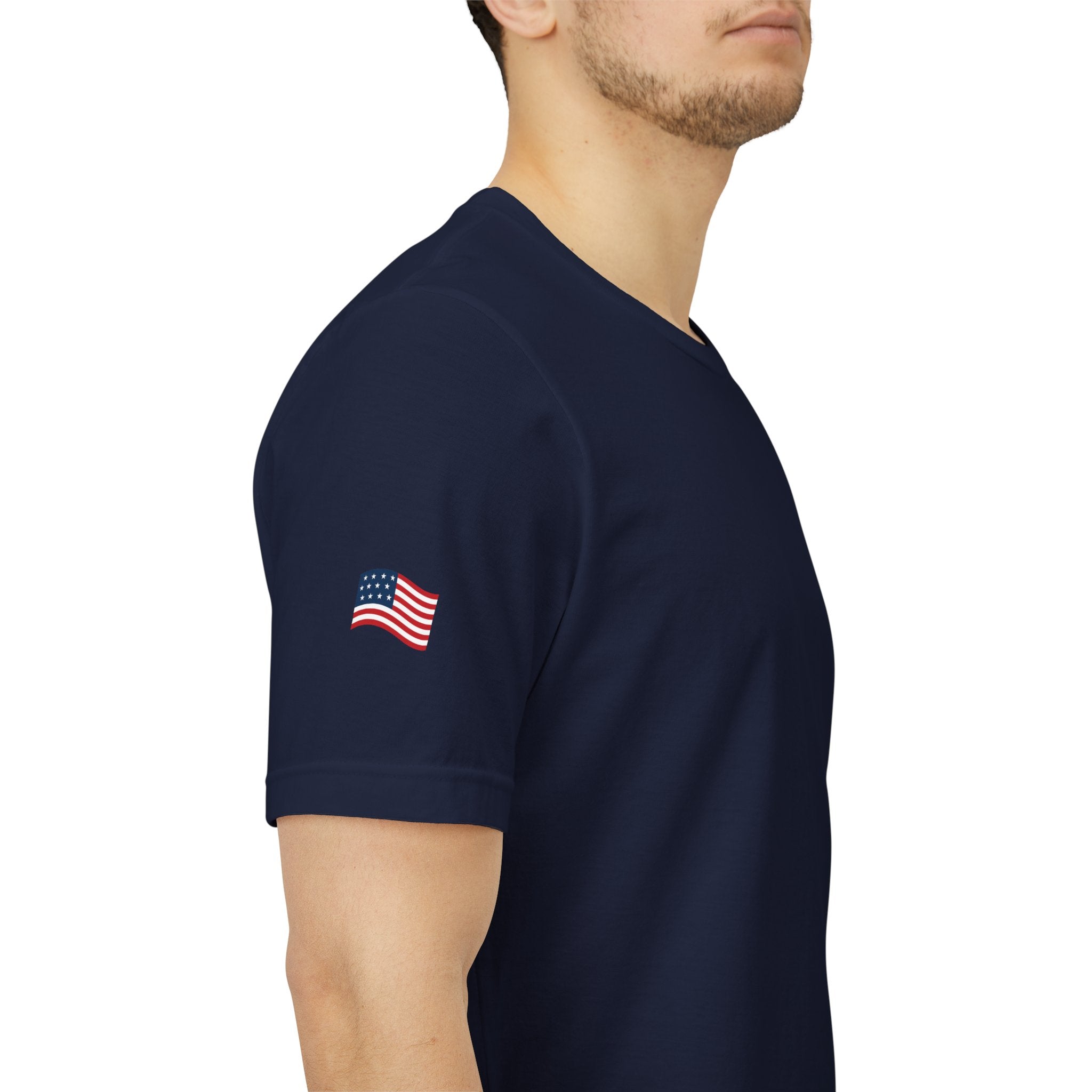 Freedom Uncensored Patriotic Short Sleeve Shirt with Sleve Flag