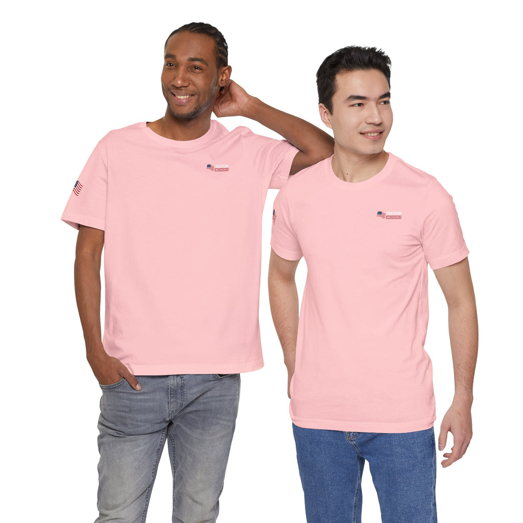 Freedom Uncensored Patriotic Short Sleeve Shirt with Sleve Flag