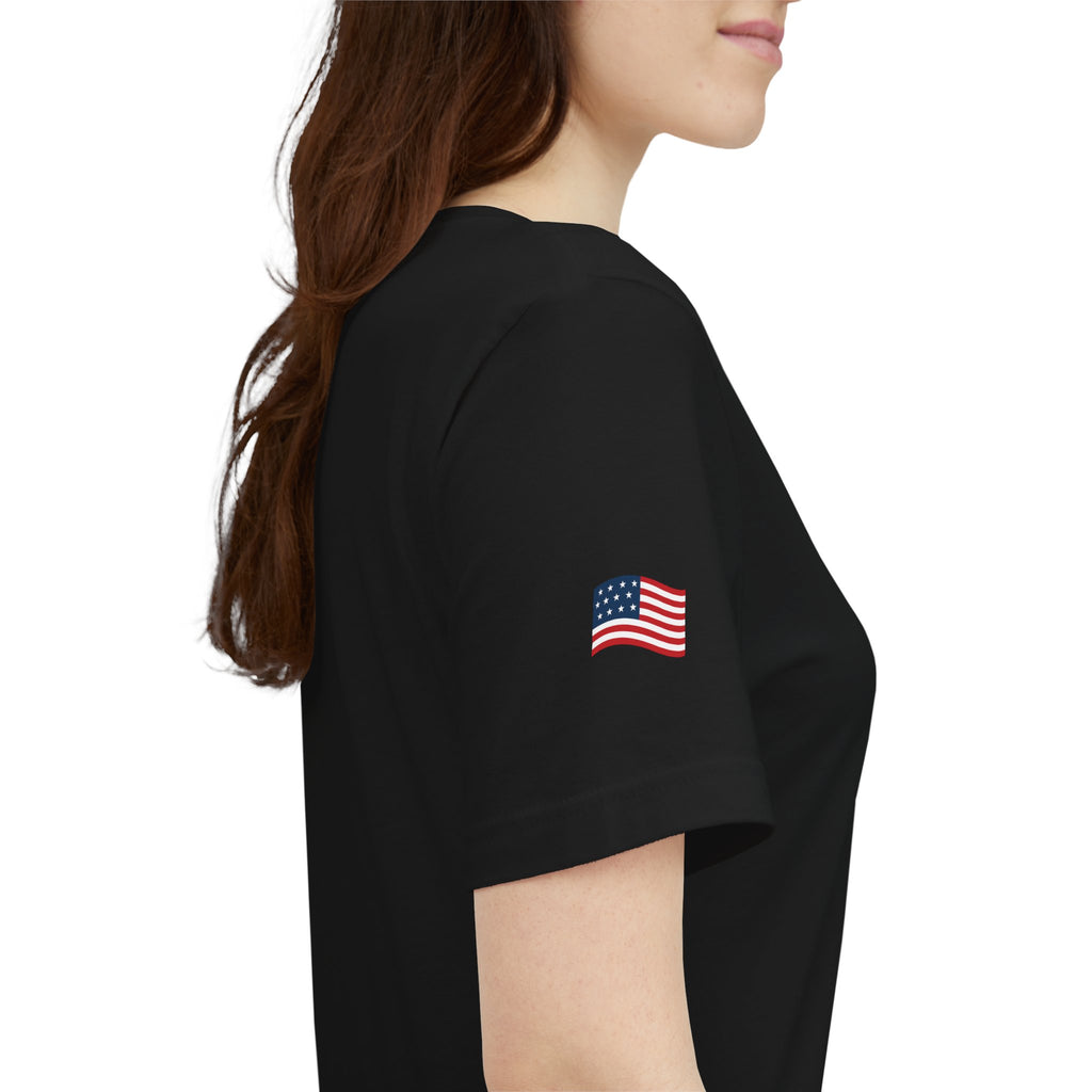 Freedom Uncensored Patriotic Short Sleeve Shirt with Sleve Flag