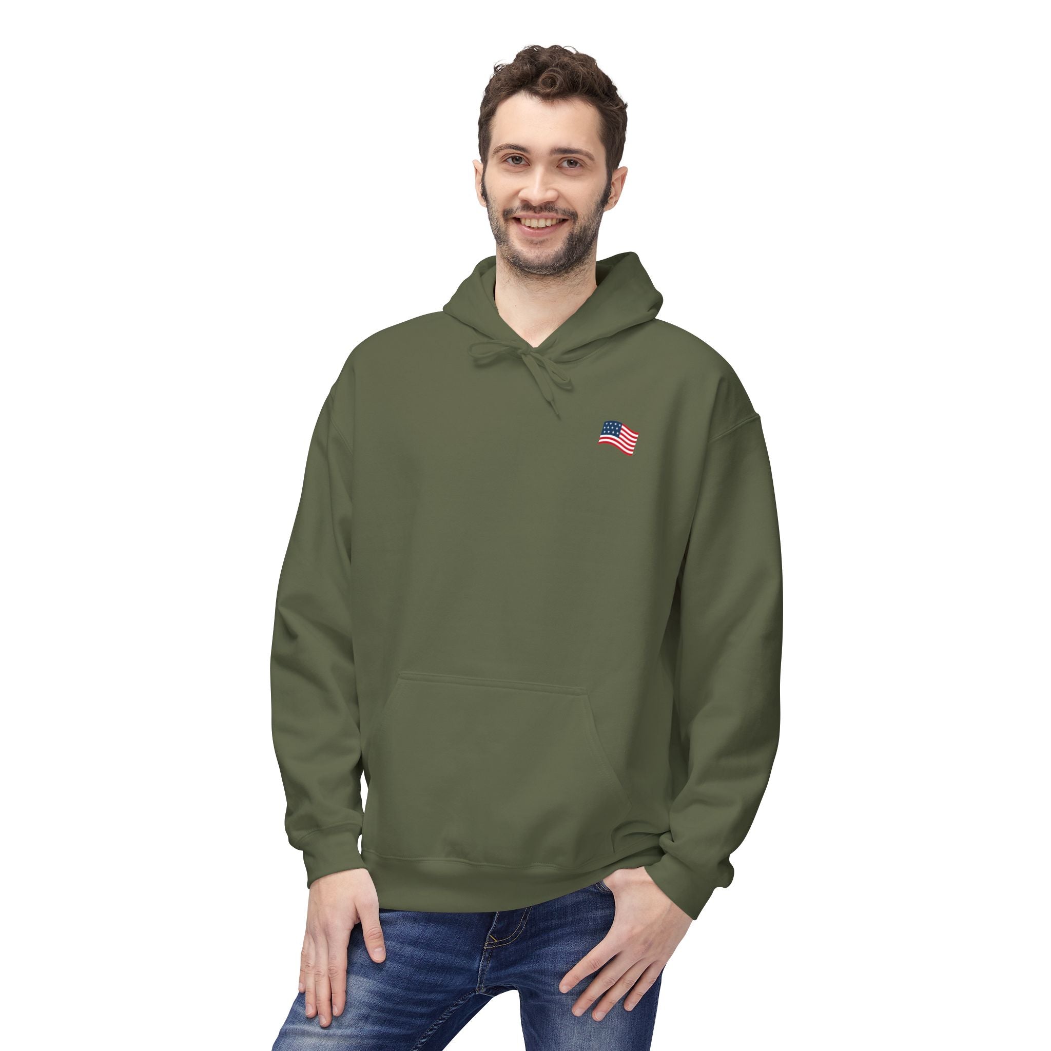American Flag Pullover for 4th of July & Patriotic Wear
