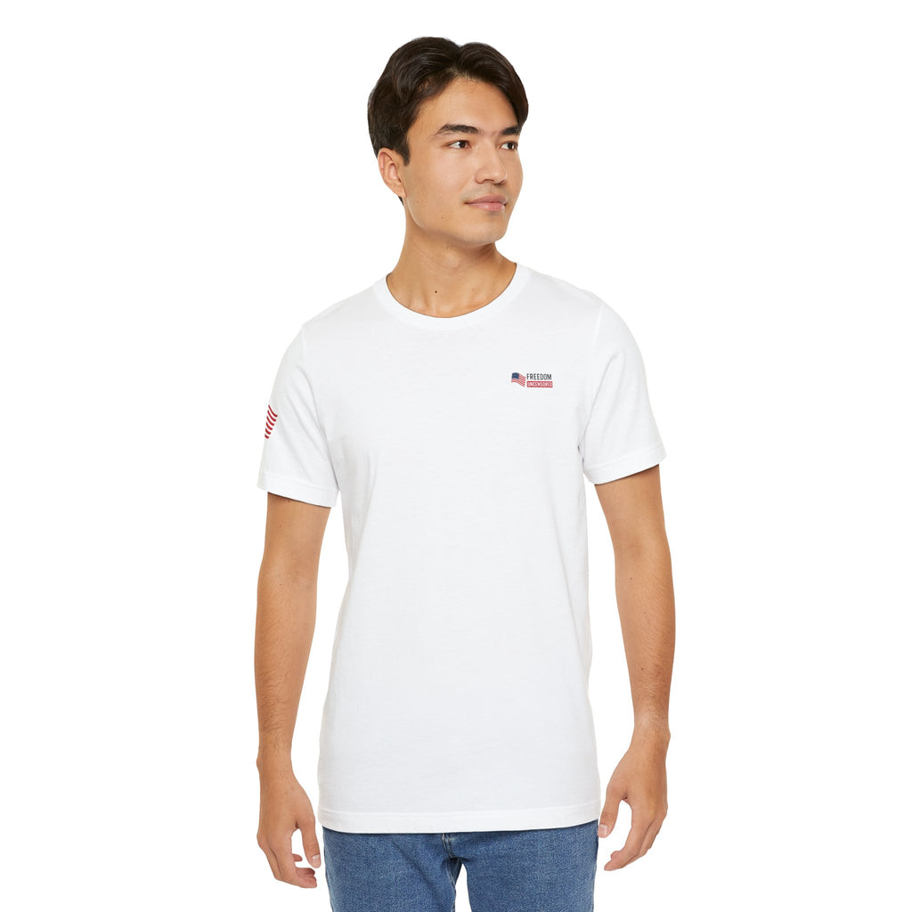 Freedom Uncensored Patriotic Short Sleeve Shirt with Sleve Flag