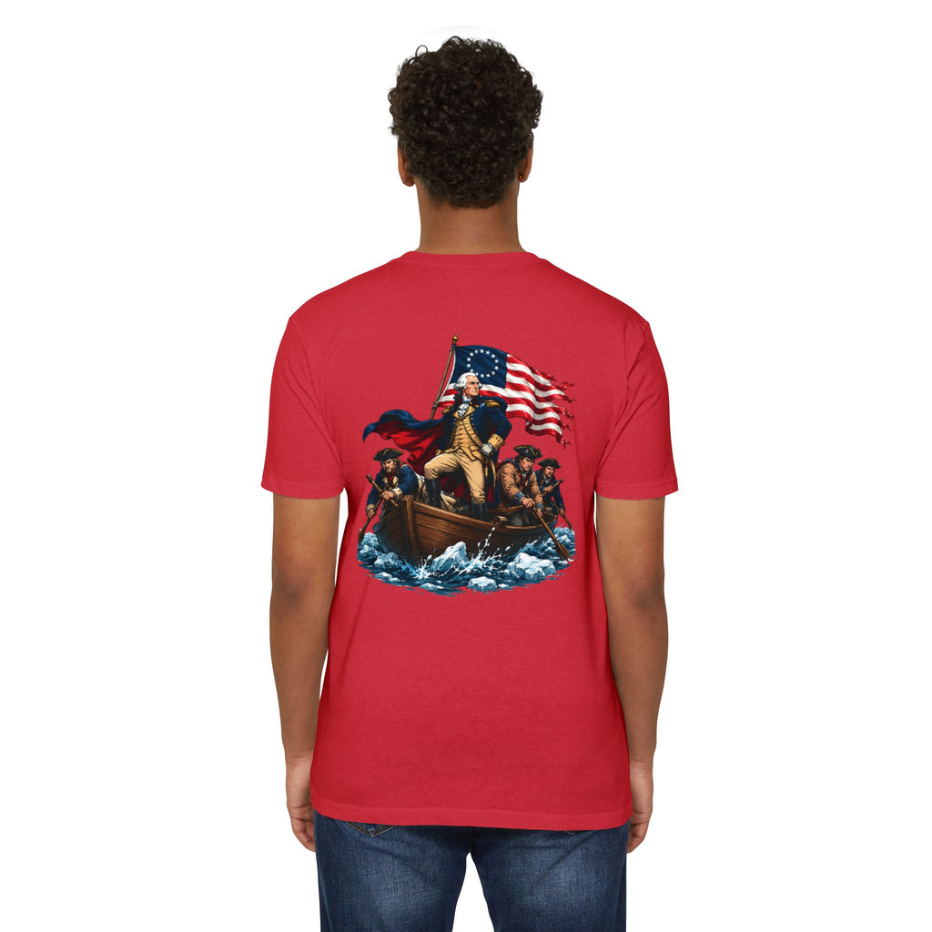 George Washington Crossing T‑Shirt — Patriotic American History Tee America 250th