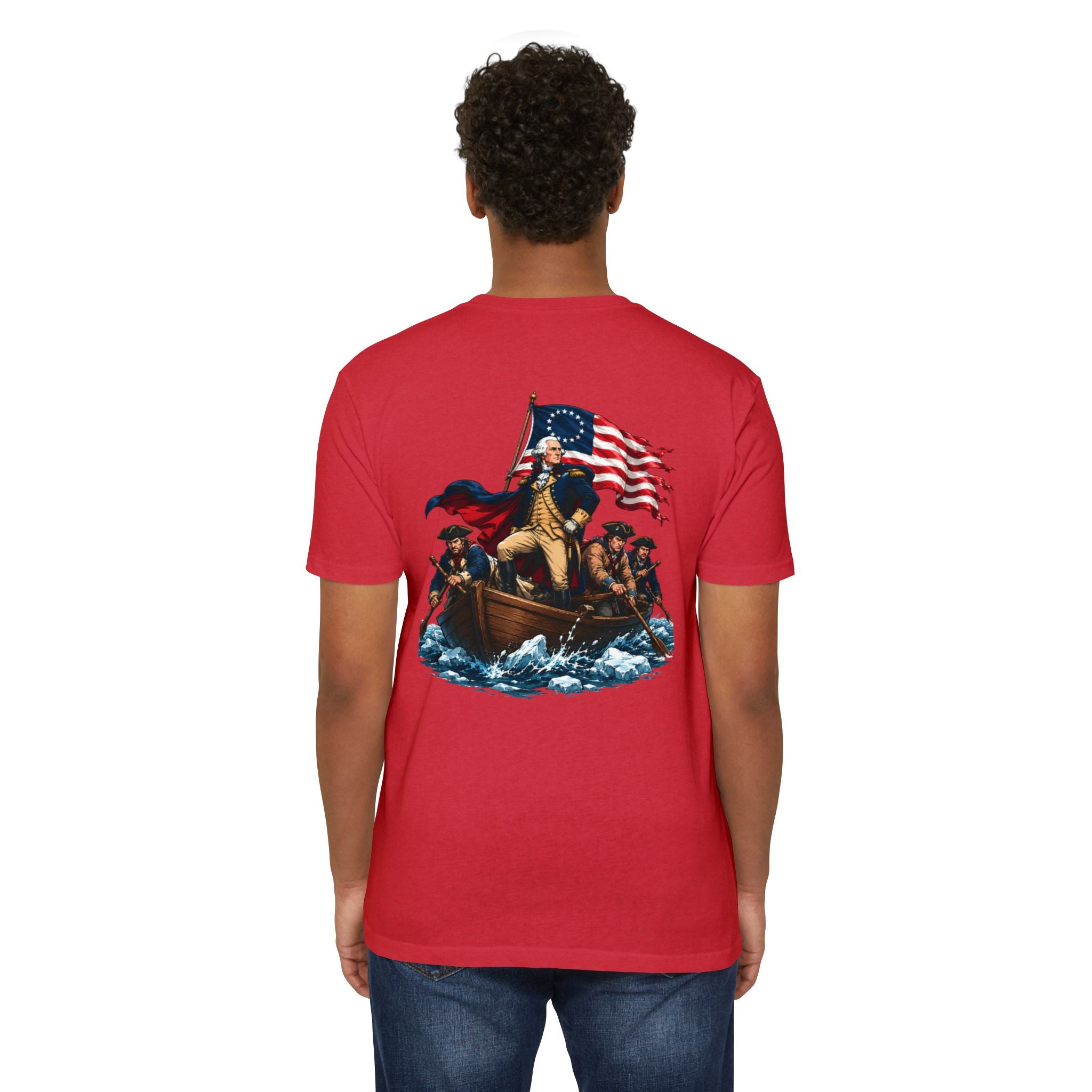 George Washington Crossing T‑Shirt — Patriotic American History Tee America 250th
