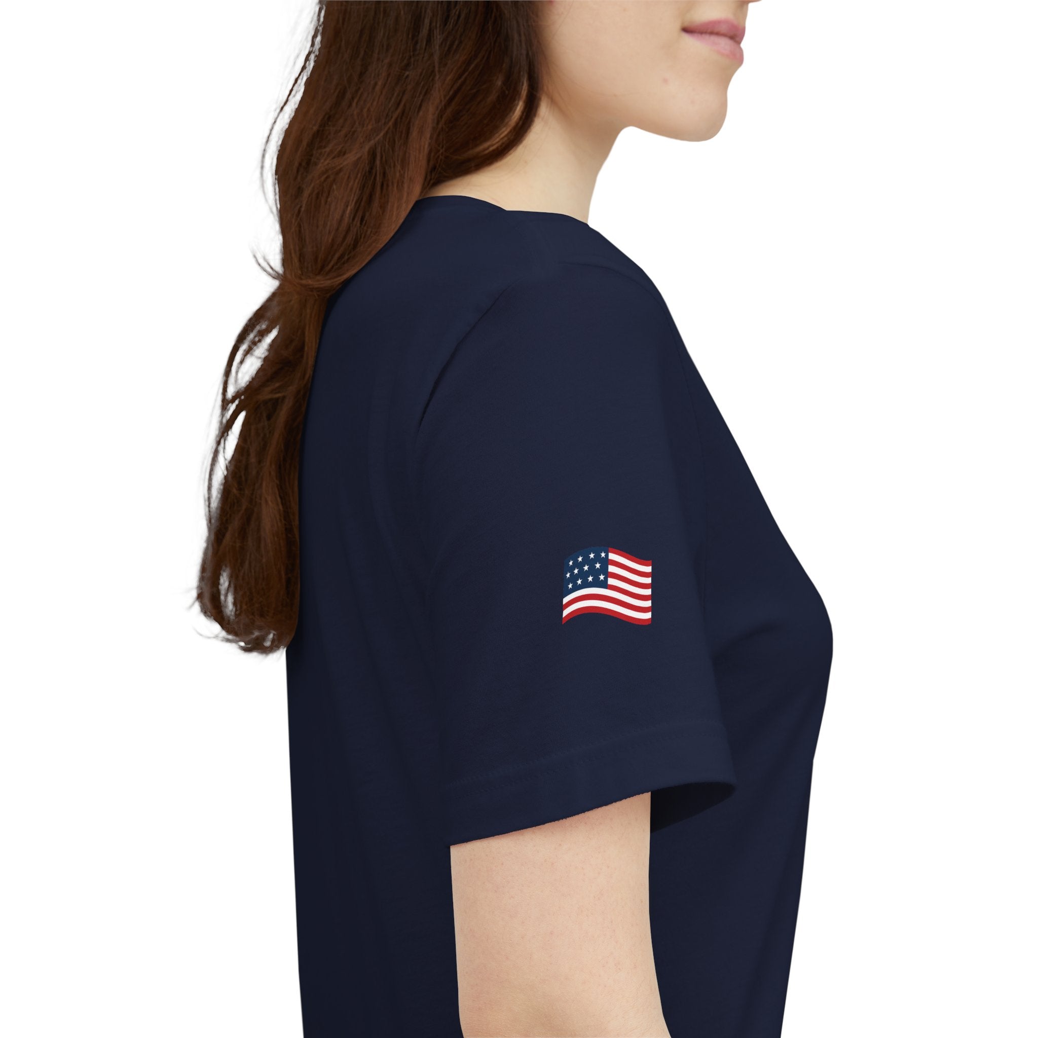 Freedom Uncensored Patriotic Short Sleeve Shirt with Sleve Flag