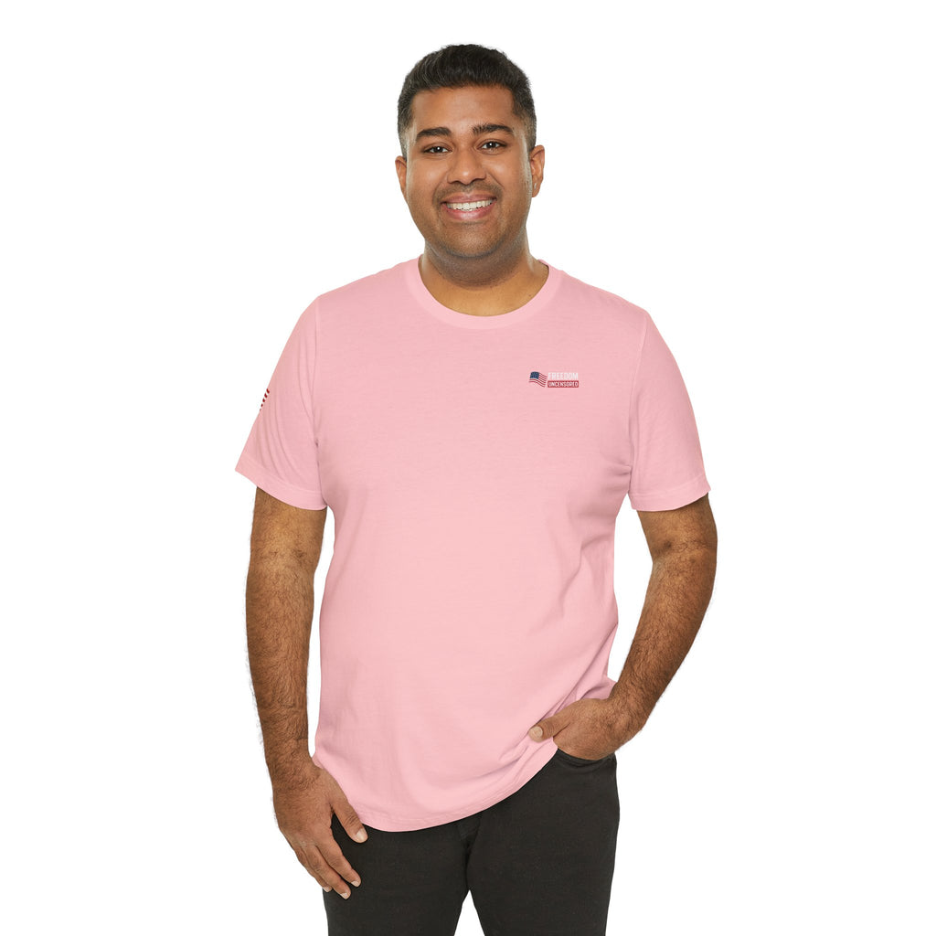 Freedom Uncensored Patriotic Short Sleeve Shirt with Sleve Flag
