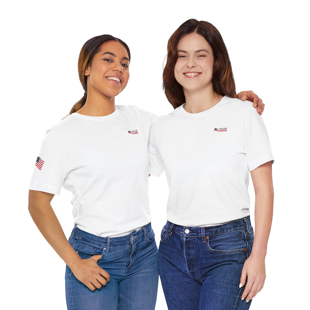 Freedom Uncensored Patriotic Short Sleeve Shirt with Sleve Flag