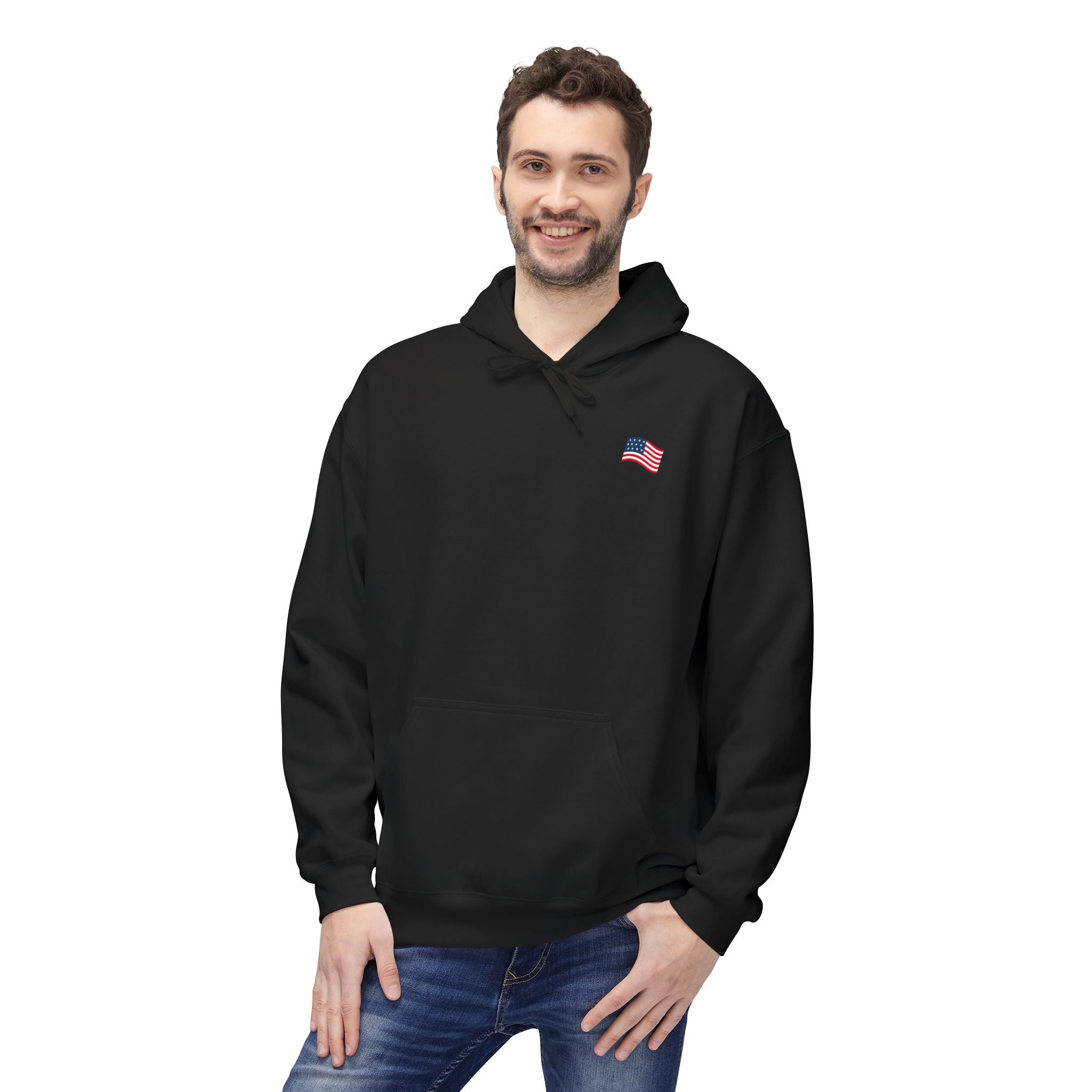 American Flag Pullover for 4th of July & Patriotic Wear