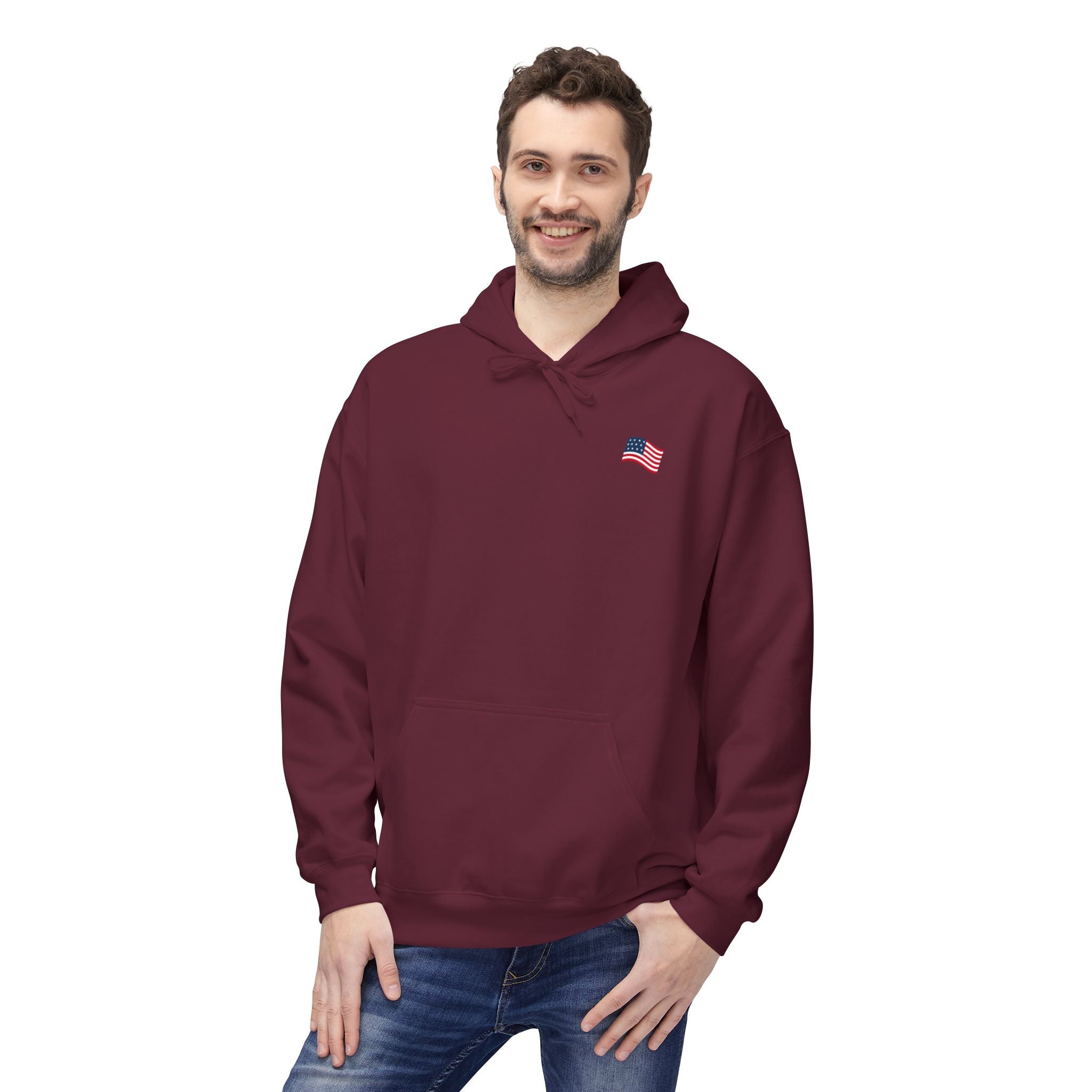 American Flag Pullover for 4th of July & Patriotic Wear